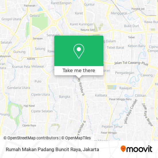 Rumah Makan Padang Buncit Raya map