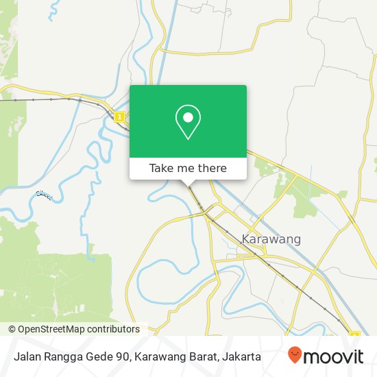 Jalan Rangga Gede 90, Karawang Barat map