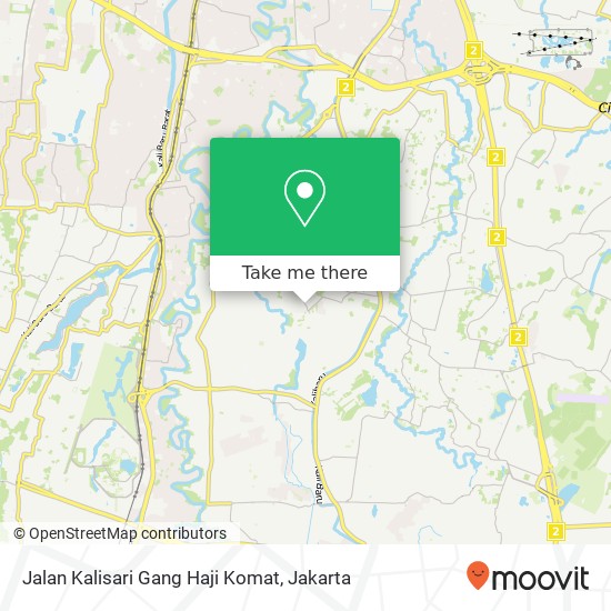 Jalan Kalisari Gang Haji Komat map