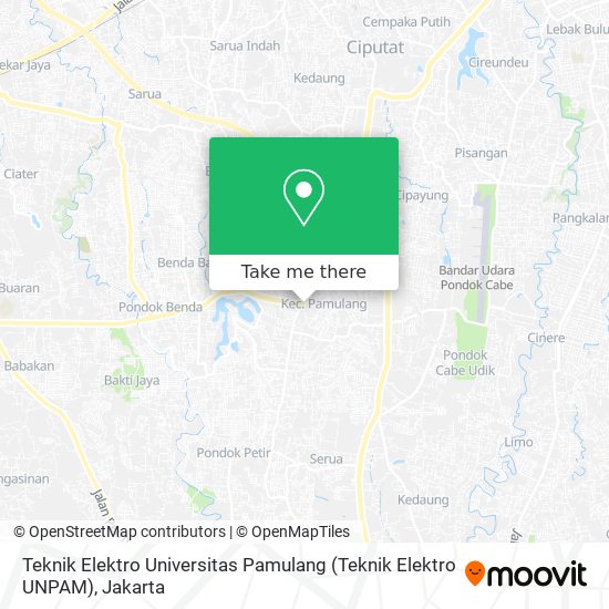 Teknik Elektro Universitas Pamulang (Teknik Elektro UNPAM) map