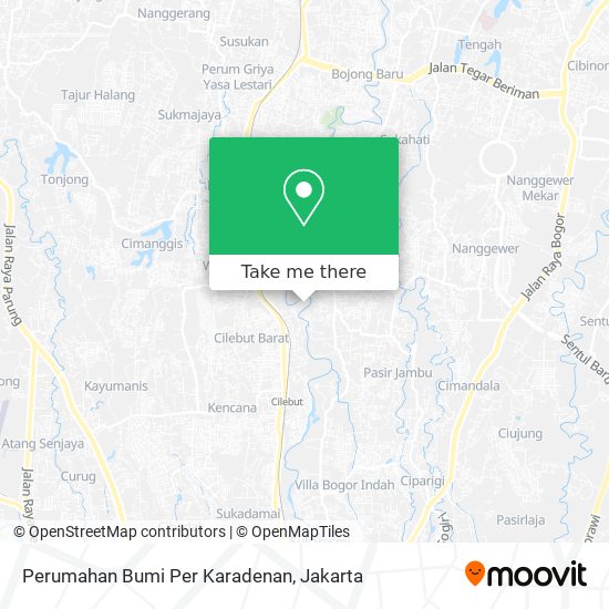 Perumahan Bumi Per Karadenan map