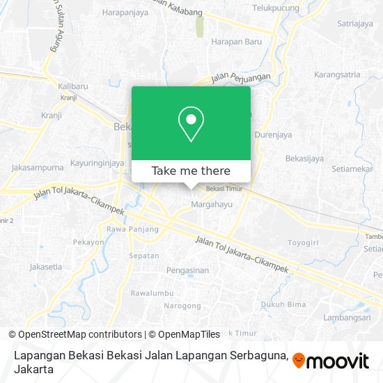 Lapangan Bekasi Bekasi Jalan Lapangan Serbaguna map