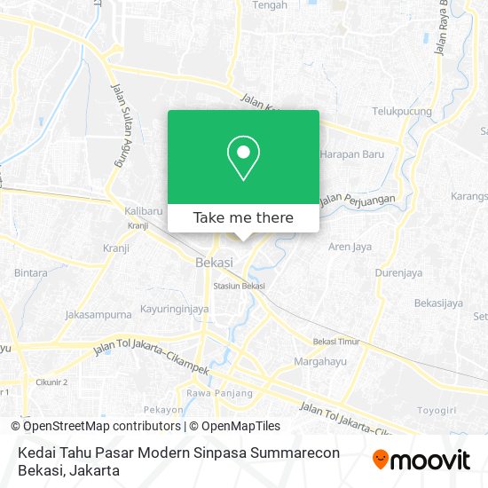 Kedai Tahu Pasar Modern Sinpasa Summarecon Bekasi map