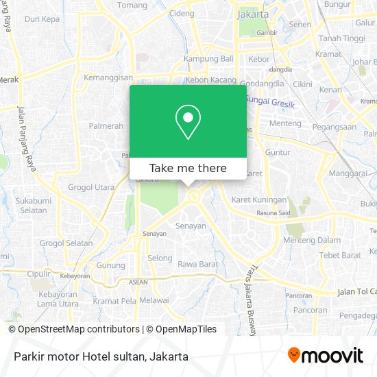 Parkir motor Hotel sultan map
