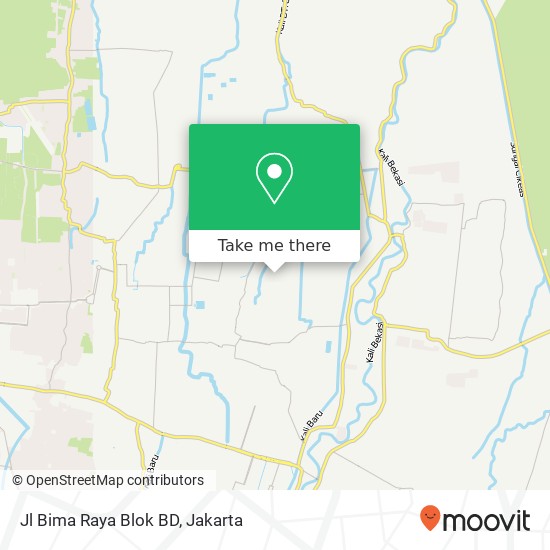 Jl Bima Raya Blok BD, Babelan map