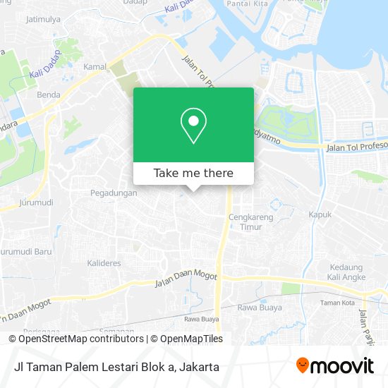Jl Taman Palem Lestari Blok a map