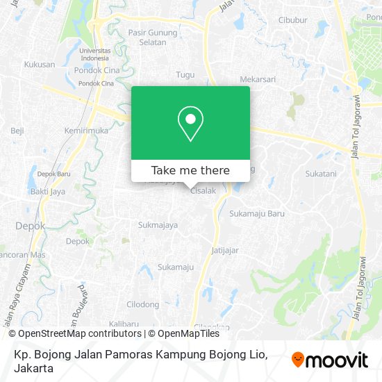 Kp. Bojong Jalan Pamoras Kampung Bojong Lio map