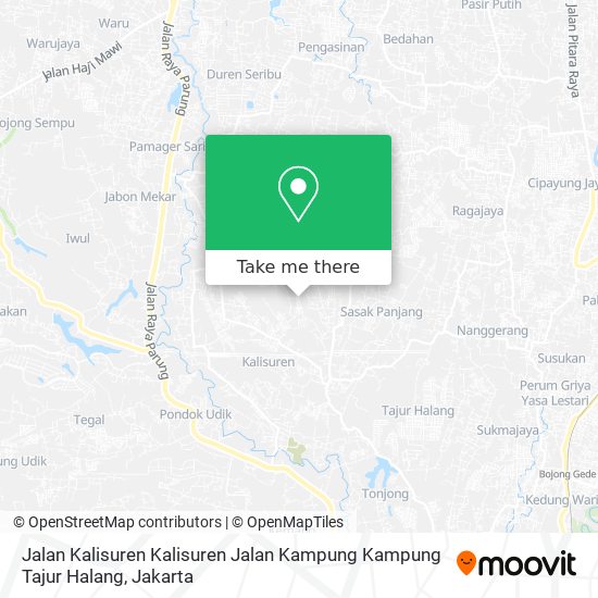 Jalan Kalisuren Kalisuren Jalan Kampung Kampung Tajur Halang map