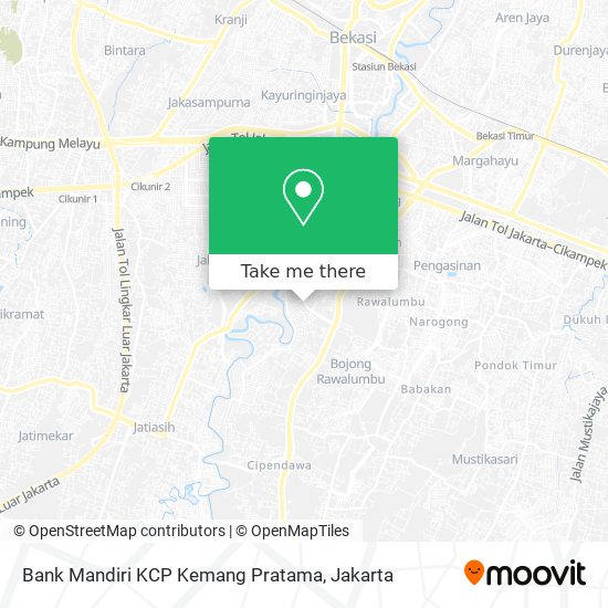 Bank Mandiri KCP Kemang Pratama map