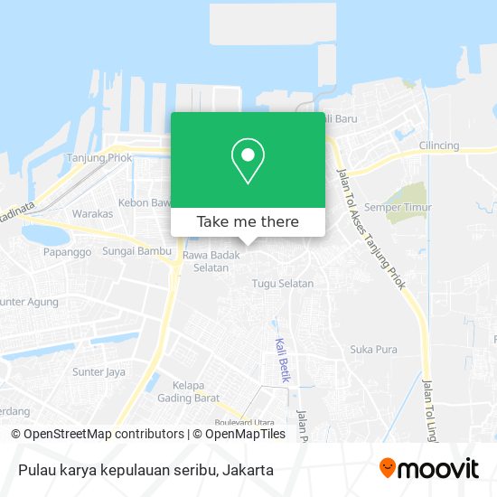 Pulau karya kepulauan seribu map