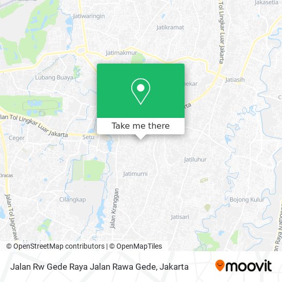 Jalan Rw Gede Raya Jalan Rawa Gede map