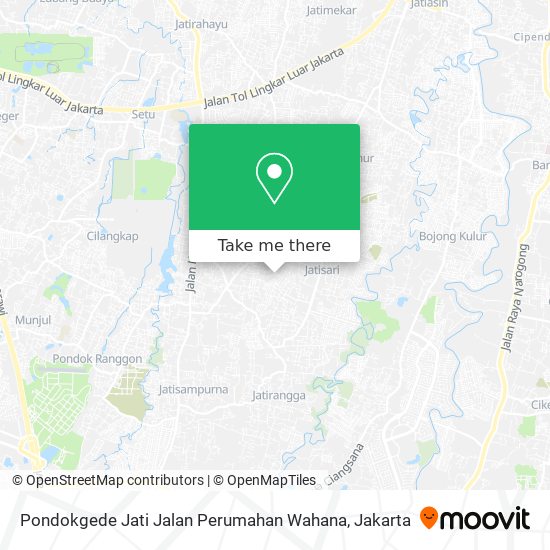 Pondokgede Jati Jalan Perumahan Wahana map