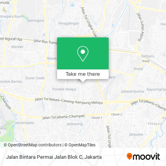 Jalan Bintara Permai Jalan Blok C map