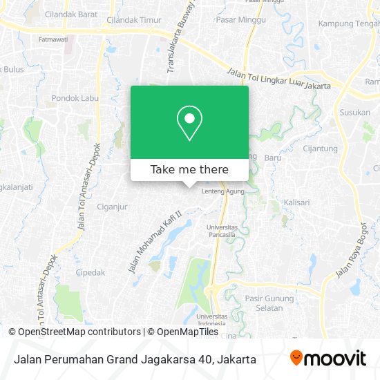 Jalan Perumahan Grand Jagakarsa 40 map