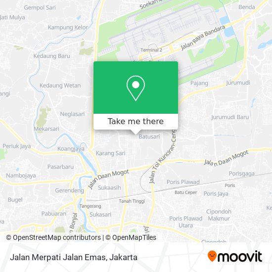 Jalan Merpati Jalan Emas map