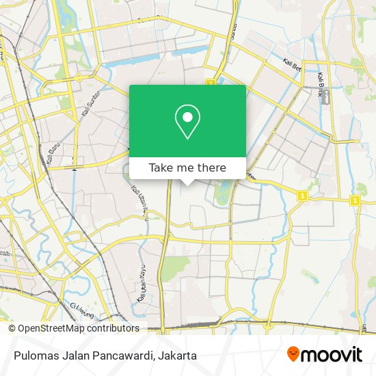 Pulomas Jalan Pancawardi map