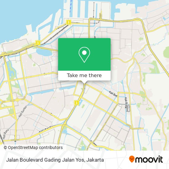 Jalan Boulevard Gading Jalan Yos map