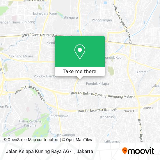 Jalan Kelapa Kuning Raya AG/1 map