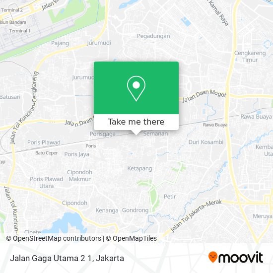 Jalan Gaga Utama 2 1 map