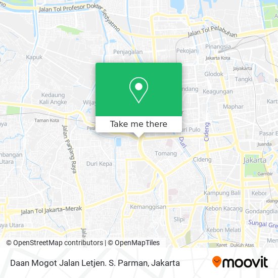 Daan Mogot Jalan Letjen. S. Parman map