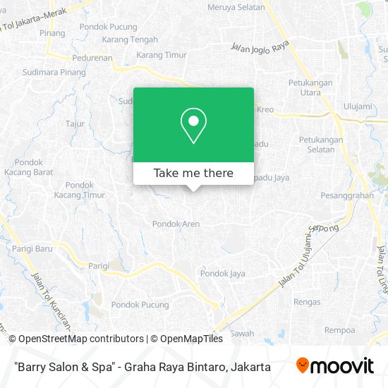 "Barry Salon & Spa" - Graha Raya Bintaro map