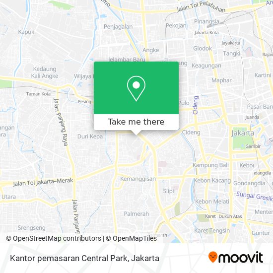 Kantor pemasaran Central Park map