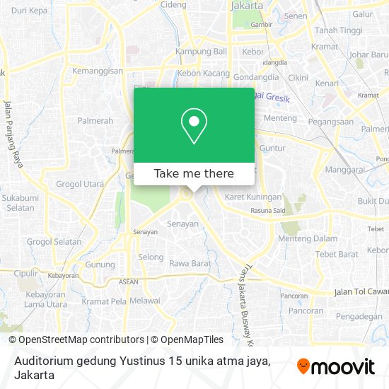 Auditorium gedung Yustinus 15 unika atma jaya map