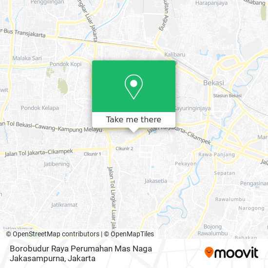 Borobudur Raya Perumahan Mas Naga Jakasampurna map