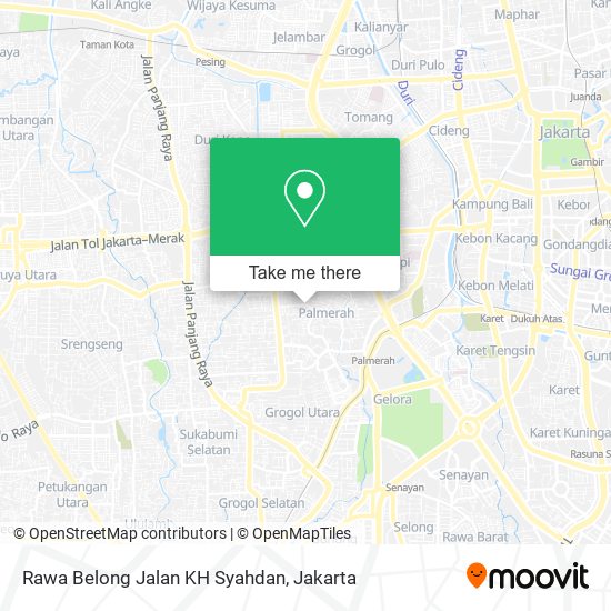 Rawa Belong Jalan KH Syahdan map