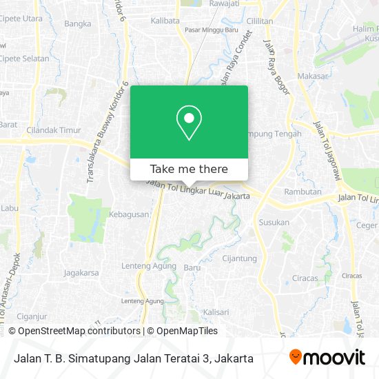 Jalan T. B. Simatupang Jalan Teratai 3 map