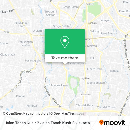 Jalan Tanah Kusir 2 Jalan Tanah Kusir 3 map
