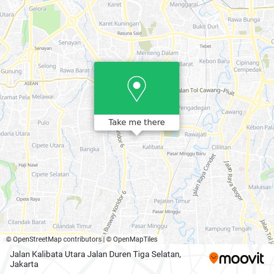 Jalan Kalibata Utara Jalan Duren Tiga Selatan map