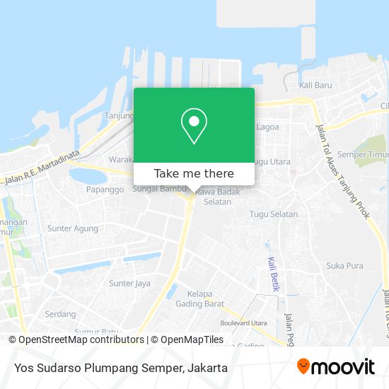 Yos Sudarso Plumpang Semper map