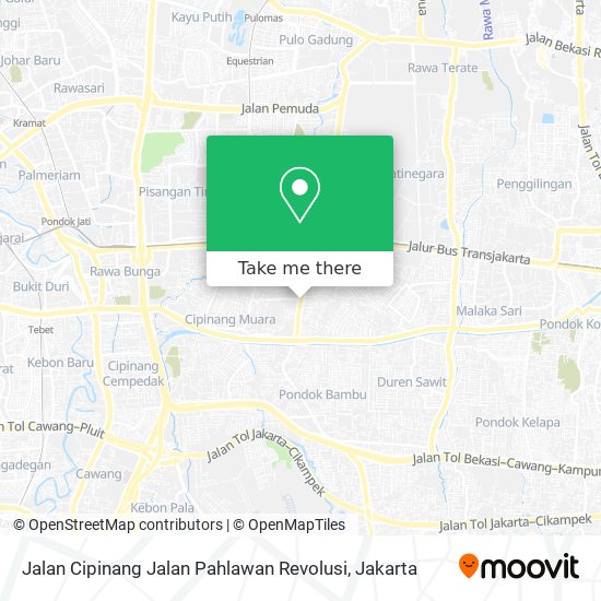 Jalan Cipinang Jalan Pahlawan Revolusi map