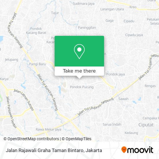 Jalan Rajawali Graha Taman Bintaro map