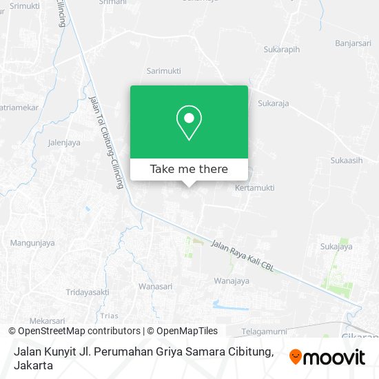 Jalan Kunyit Jl. Perumahan Griya Samara Cibitung map