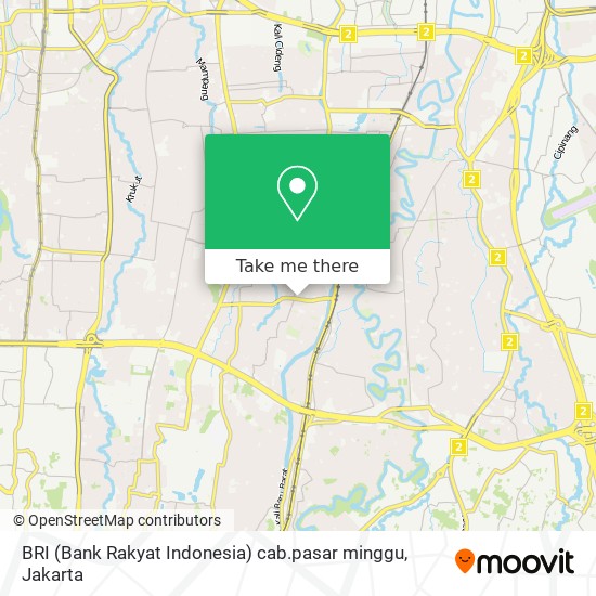 BRI (Bank Rakyat Indonesia) cab.pasar minggu map