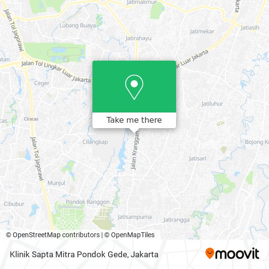 Klinik Sapta Mitra Pondok Gede map
