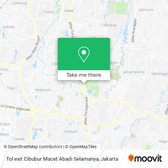 Tol exit Cibubur Macet Abadi Selamanya map