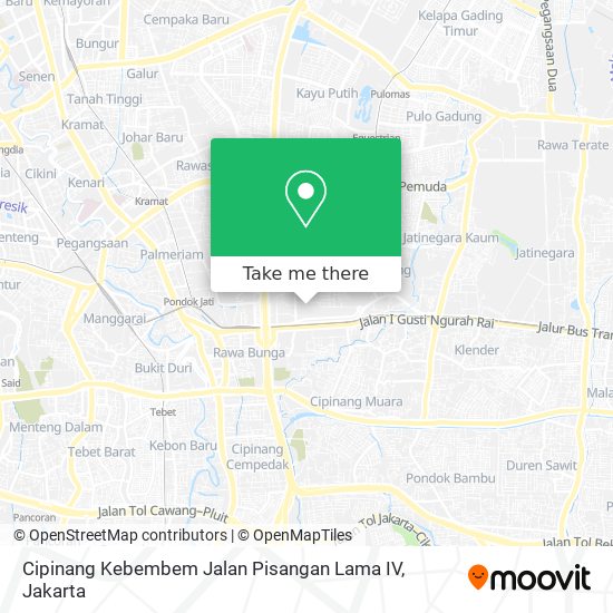 Cipinang Kebembem Jalan Pisangan Lama IV map