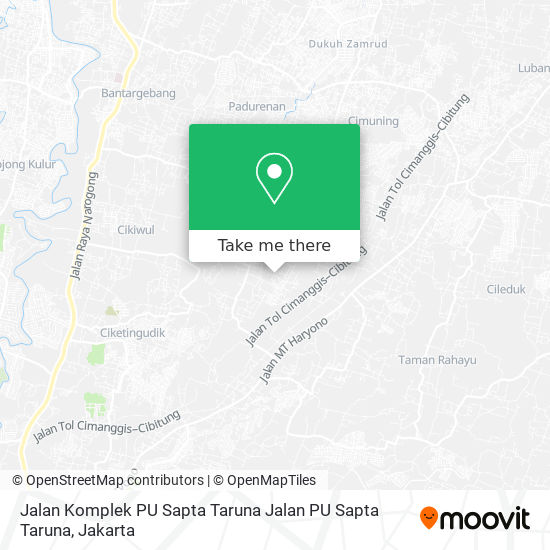 Jalan Komplek PU Sapta Taruna Jalan PU Sapta Taruna map