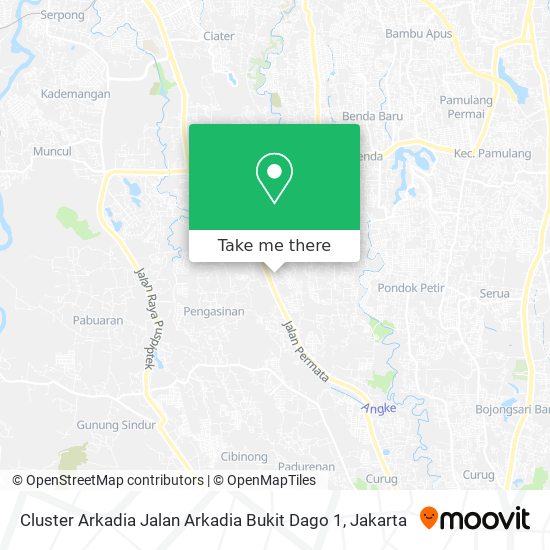 Cluster Arkadia Jalan Arkadia Bukit Dago 1 map