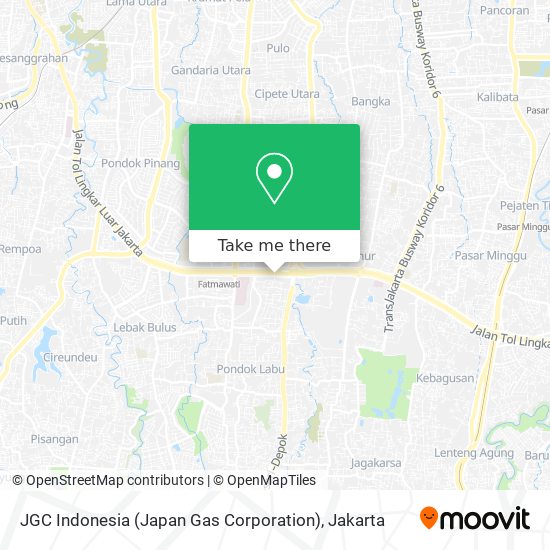 JGC Indonesia (Japan Gas Corporation) map