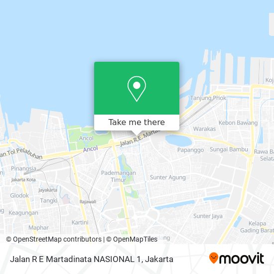 Jalan R E Martadinata NASIONAL 1 map