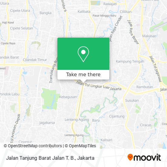 Jalan Tanjung Barat Jalan T. B. map