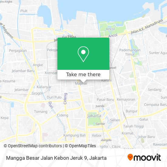 Mangga Besar Jalan Kebon Jeruk 9 map