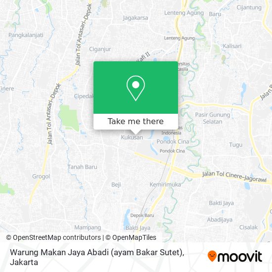 Warung Makan Jaya Abadi (ayam Bakar Sutet) map