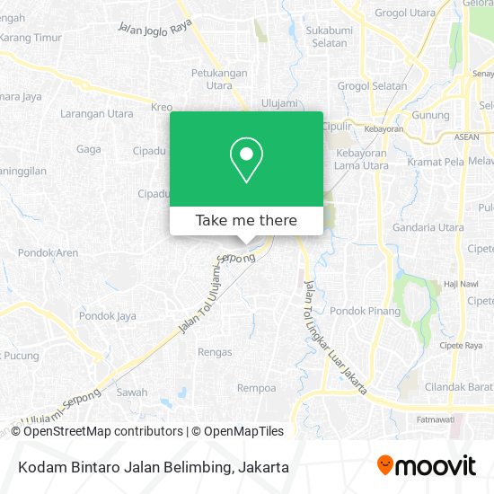 Kodam Bintaro Jalan Belimbing map