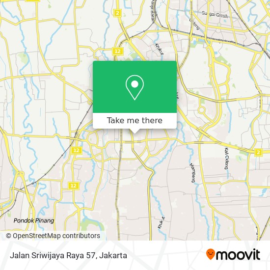 Jalan Sriwijaya Raya 57 map