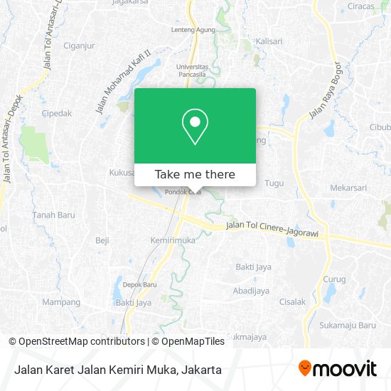 Jalan Karet Jalan Kemiri Muka map